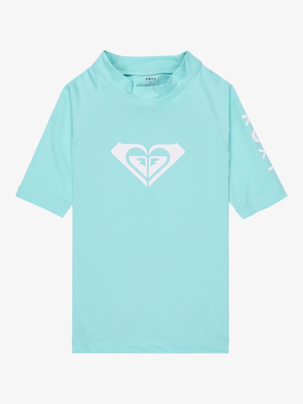 0 Whole Hearted - Kurzarm-Rashguard f&uuml;r M&auml;dchen 2-7 Blau ERLWR03363 Roxy