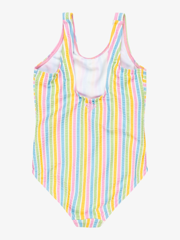 Pink and white striped one piece on sale