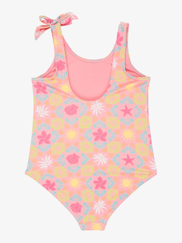 1 Check - One-Piece Swimsuit for Girls 2-7 Pink ERLX103128 Roxy