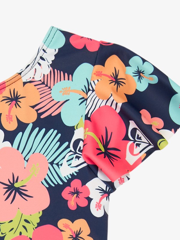 2 Morning Flower - Two Piece Crop Bikini Set for Girls 2-7 Blue ERLX203227 Roxy