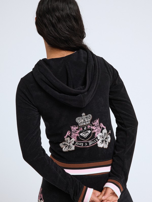 Roxy X Juicy Couture - Women's Black Zip-Up Hoodie | Roxy