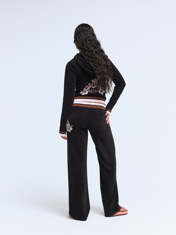 Roxy X Juicy Couture - Women's Black Tracksuit Bottoms | Roxy