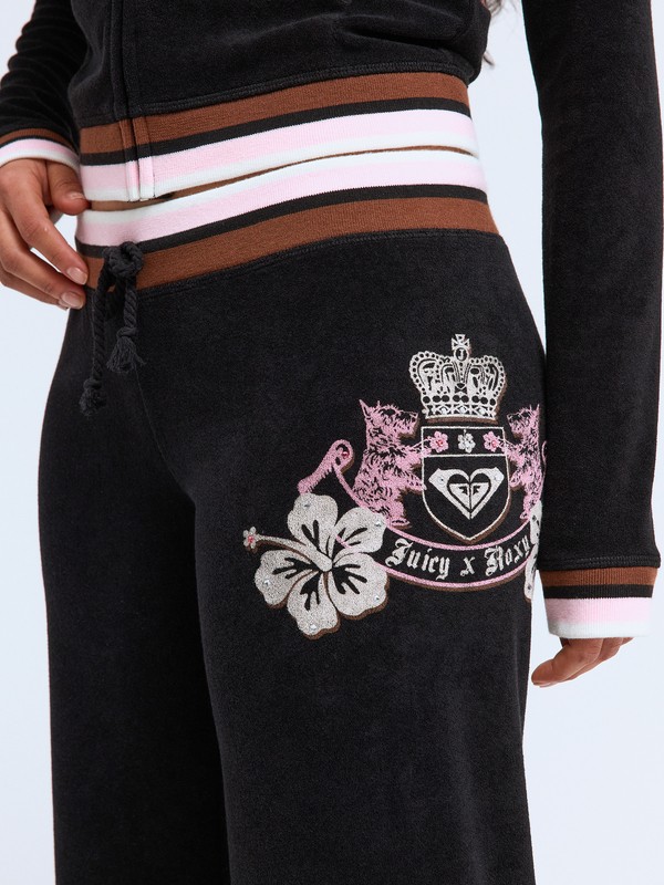 Roxy X Juicy Couture - Women's Black Tracksuit Bottoms | Roxy