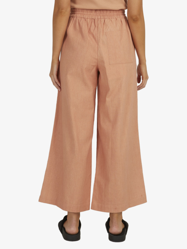 8 Lekeitio 2022 - Linen Beach Pants for Women Marrom URJNP03035 Roxy