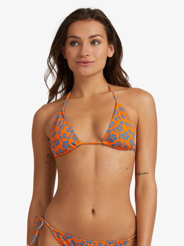 5 Hollow Trees - Tiki Triangle Bikini Top  URJX303052 Roxy