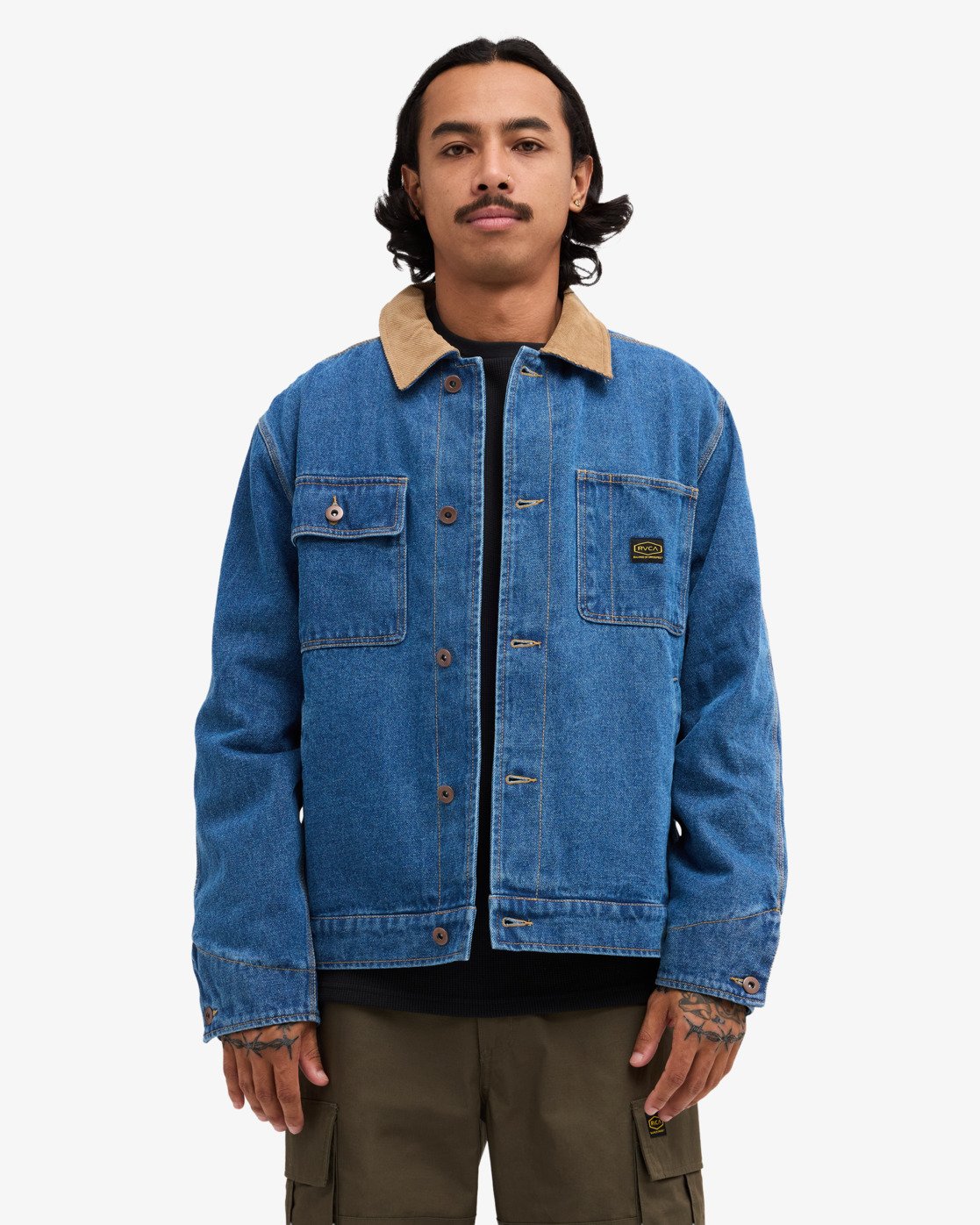 Post Dayshift - Men's Blue Denim Jacket With Flannel Lining | RVCA