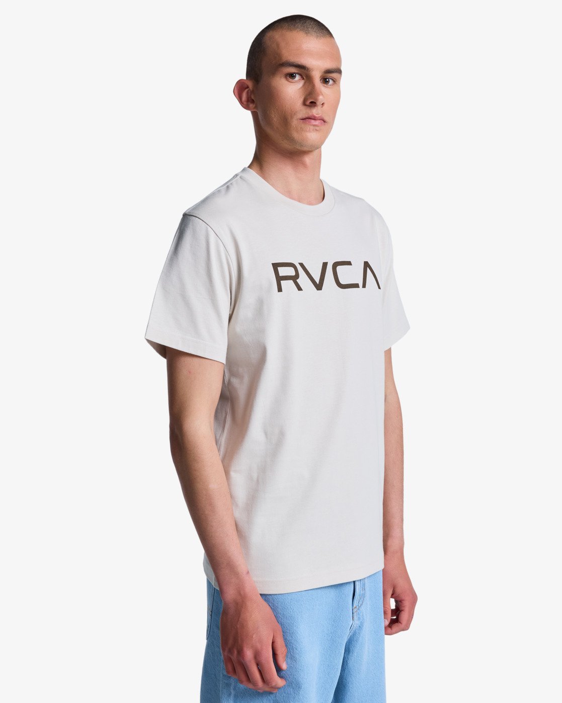 Big RVCA - Men's Beige Short Sleeve T-Shirt | RVCA
