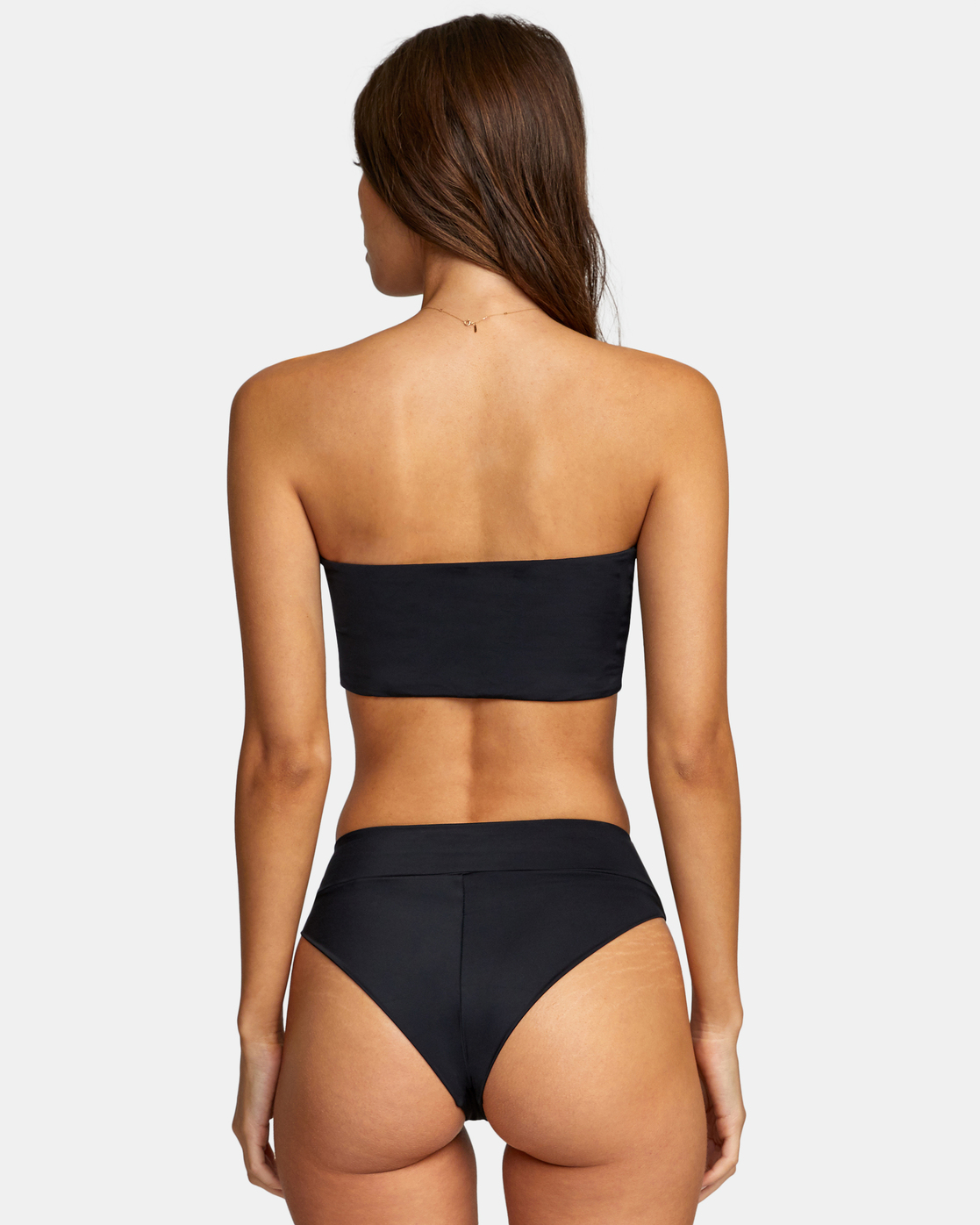 Solid High Rise - Bikiniunterteil mit frecher Bedeckung für Frauen