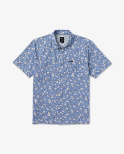 RVCA That'll Do Camicia Uomo Manica Corta | Bianco XX-Large | Slim Fit Oxford Elasticizzato Con Taschino