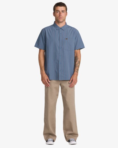 Dayshift Workwear Stripe - Short Sleeve Shirt for Men  23A042606