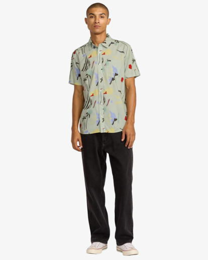 rvca, Craft - Short Sleeve Shirt for Men, GREEN TEA (grt) Craft - Short Sleeve Shirt for Men  23A043522