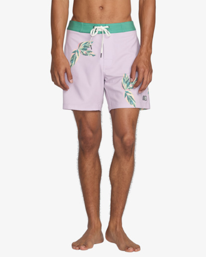 rvca, Palm Street Trunk - 16" Swim Shorts for Men, PINK (pnk) Palm Street Trunk - 16" Swim Shorts for Men  23A081503