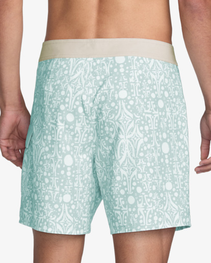 rvca, Jacobs Archive Trunk - 16" Swim Shorts for Men, BLUE HAZE (bn4) Jacobs Archive Trunk - 16" Swim Shorts for Men  23A082504