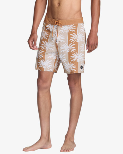 rvca, Down Right Trunk - Swim Shorts 17" for Men, BURNT SIENNA (brt) Down Right Trunk - Swim Shorts 17" for Men  23A082507