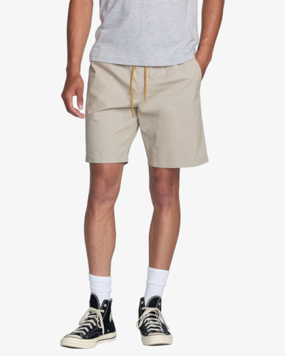 rvca, Weekend 19" - Elasticated Shorts for Men, LIGHT KHAKI (lkh) Weekend 19" - Elasticated Shorts for Men  23A102501