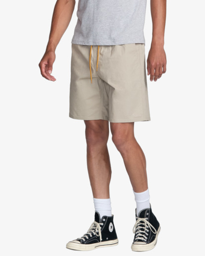rvca, Weekend 19" - Elasticated Shorts for Men, LIGHT KHAKI (lkh) Weekend 19" - Elasticated Shorts for Men  23A102501