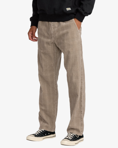 rvca, Adams Cord - Elastische Relaxed Fit Hose für Männer, COYOTE (cyt) Adams Cord - Elasticated Trousers for Men  23A123505