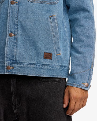 rvca, Post Dayshift - Giacca in denim con fodera in flanella da Uomo, BLUE COLLAR (ucl) Post Dayshift - Denim Jacket With Flannel Lining for Men  23A213506