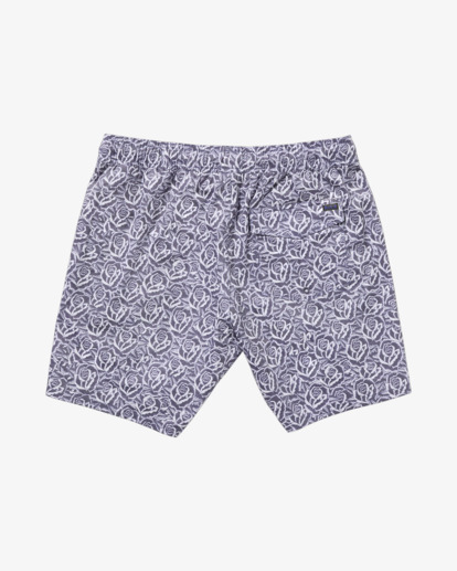 rvca, Barba Roses Elastic 17" - Elasticated Shorts for Men, LIGHT BLUE (lbl) Barba Roses Elastic 17" - Elasticated Shorts for Men  23A252503