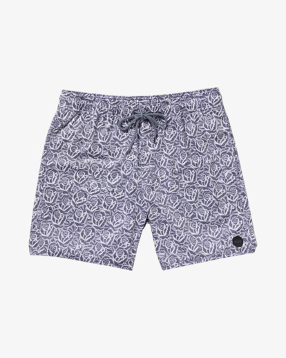 rvca, Barba Roses Elastic 17" - Elasticated Shorts for Men, LIGHT BLUE (lbl) Barba Roses Elastic 17" - Elasticated Shorts for Men  23A252503