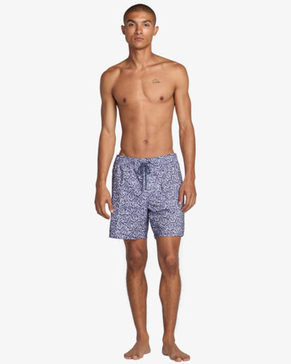 Barba Roses Elastic 17" - Elasticated Shorts for Men  23A252503