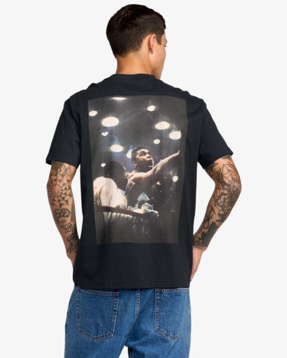 rvca, Ali Ringside - Short Sleeve T-Shirt for Men, BLACK (blk) Ali Ringside - Short Sleeve T-Shirt for Men  23A353527