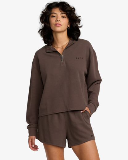 Glory Waffle - Half Zip Sweatshirt for Women  23B033505