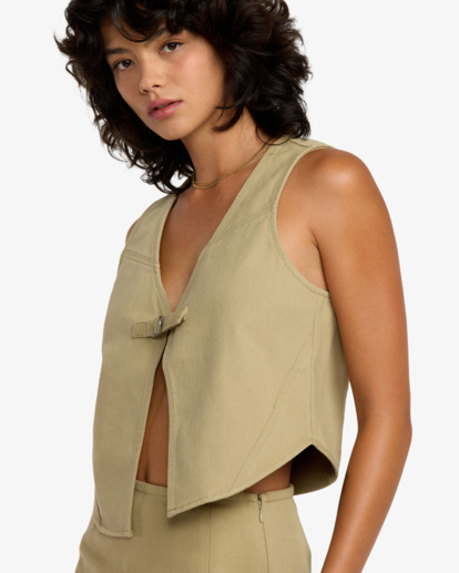 rvca, Rider - Utility Vest for Women, OLIVE GREY (ovg) Rider - Utility Vest for Women  23B043500