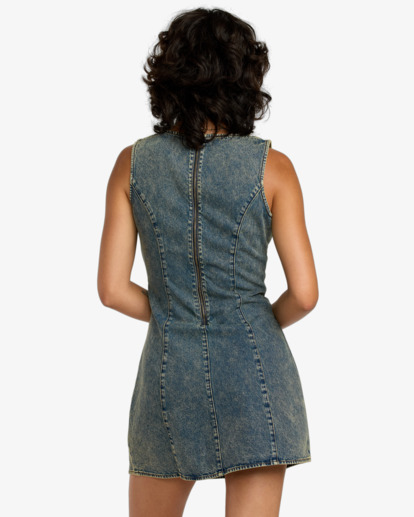 rvca, Jessie - Mini Dress for Women, DUSTY BLUE WASH (bdw) Jessie - Mini Dress for Women  23B133506