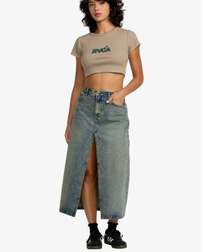 Midi - Denim Skirt for Women  23B143505