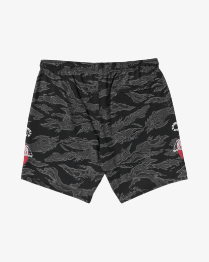 rvca, Yogger Stretch 17" - Pantaloncini da allenamento elasticizzati da Uomo, RVCA BLACK (rvb) Yogger Stretch 17" - Elasticated Training Shorts for Men  23MS103500