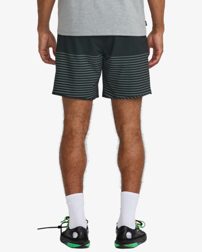 rvca, Yogger Stretch 17" - Pantaloncini da allenamento elasticizzati da Uomo, BLACK STRIPE (kyc3) Yogger Stretch 17" - Elasticated Training Shorts for Men  23MS103500