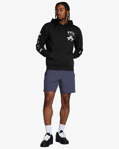 rvca, Rvca Global Rank - Hoodie for Men, BLACK (blk) Rvca Global Rank - Hoodie for Men  23MS412502