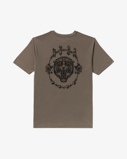 rvca, Benj Tiger Eyes - Short Sleeve T-Shirt for Men, MUSHROOM (msh) Benj Tiger Eyes - Short Sleeve T-Shirt for Men  23MS433552