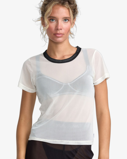 Aren Mesh - Short Sleeve Knit Top for Women  23WS012502