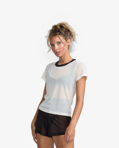 Aren Mesh - Short Sleeve Knit Top for Women  23WS012502