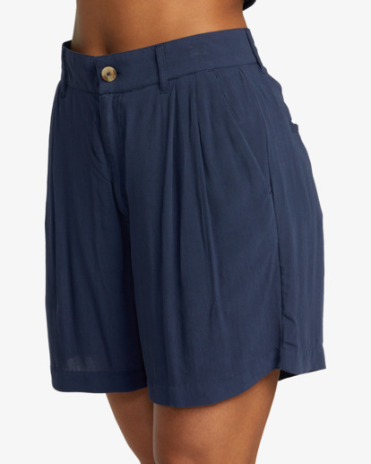 rvca, Del Mar - Fixed Waist Shorts for Women, MOODY BLUE (mdy) Del Mar - Fixed Waist Shorts for Women  AVJNS00213