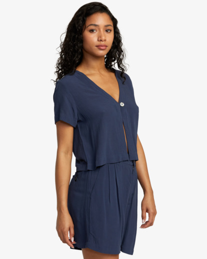 rvca, Del Mar - Fixed Waist Shorts for Women, MOODY BLUE (mdy) Del Mar - Fixed Waist Shorts for Women  AVJNS00213