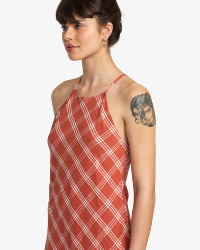 Exile Plaid - Midi Sun Dress for Women  AVJWD00303