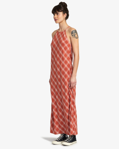 Exile Plaid - Midi Sun Dress for Women  AVJWD00303