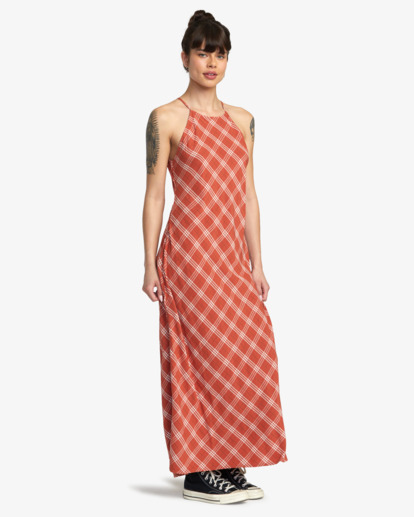 Exile Plaid - Midi Sun Dress for Women  AVJWD00303