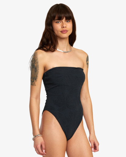 Palm Grooves - Bandeau One-Piece Swimsuit for Women  AVJX100146