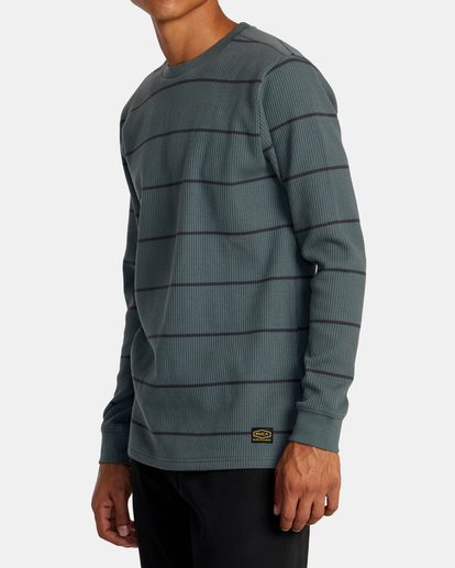 Day Shift Thermal Stripe - Long Sleeve Thermal Top for Men  AVYKT00316