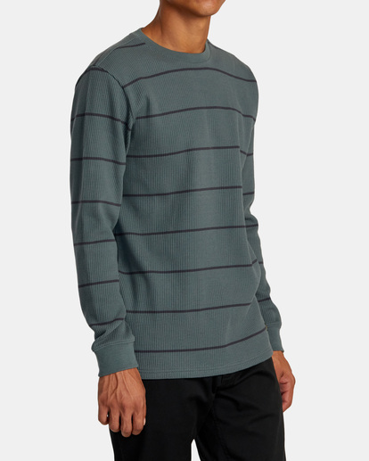 Day Shift Thermal Stripe - Long Sleeve Thermal Top for Men  AVYKT00316