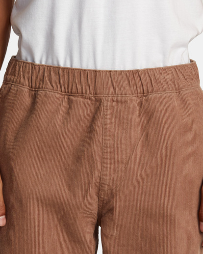 rvca, Americana Elastic - Corduroy Trousers for Men, SONORA BROWN (cme0) Americana Elastic - Corduroy Trousers for Men  AVYNP00155