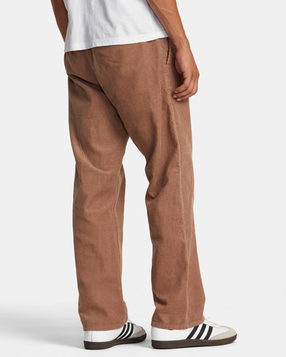 rvca, Americana Elastic - Corduroy Trousers for Men, SONORA BROWN (cme0) Americana Elastic - Corduroy Trousers for Men  AVYNP00155