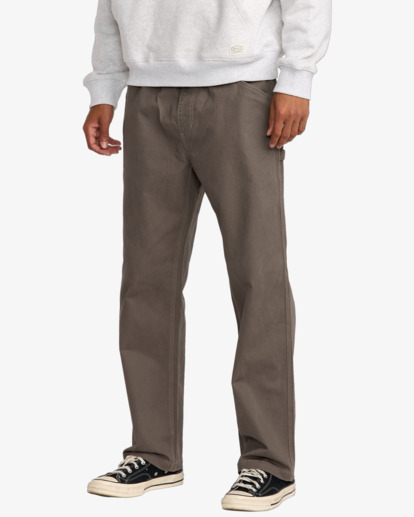 rvca, Americana - Pantalón tipo carpintero para hombre, MUSHROOM (msh) Americana - Carpenter Pants for Men  AVYNP00242