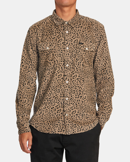 Freeman Cord Print - Long Sleeve Shirt for Men  AVYWT00466