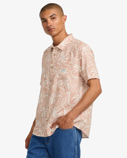 rvca, Exotica - Short Sleeve Shirt for Men, PALE MAUVE (pal) Exotica - Short Sleeve Shirt for Men  AVYWT00500