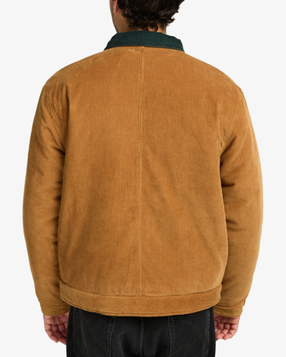 rvca, Post Dayshift Cord - Giacca con fodera in flanella da Uomo, CAMEL (cam) Post Dayshift Cord - Jacket With Flannel Lining for Men  EVYJK00101